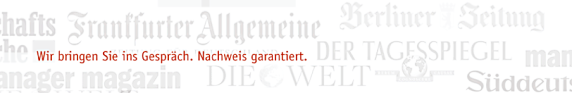 Wir bringen siens ins Gespräch. Nachweis garantiert.