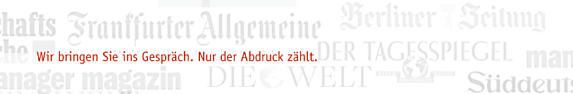 Wir bringen siens ins Gespräch. Nur der Abdruck zählt